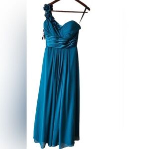 Bill Levkoff Women ONE Shoulder dress size 10 (JADE color)